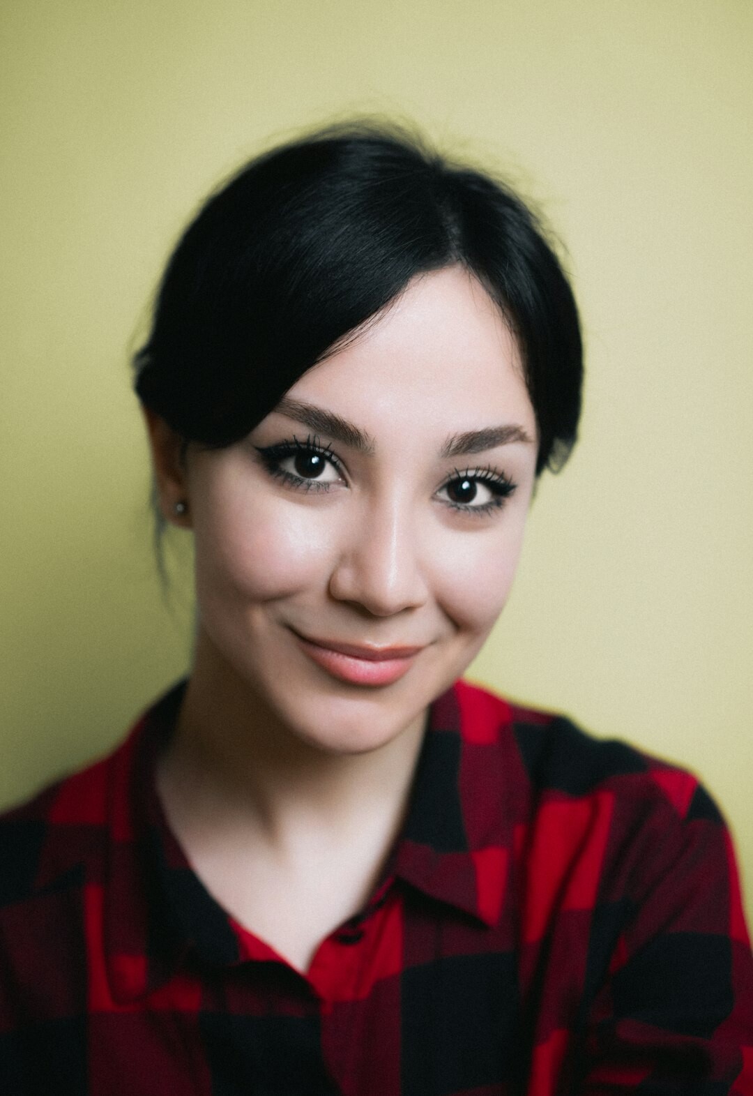 Studio portrait of a woman social media specialist of Eastern European descent